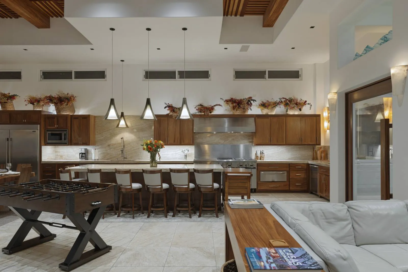 Cocina y estancia terminadas en Casa Las Salinas